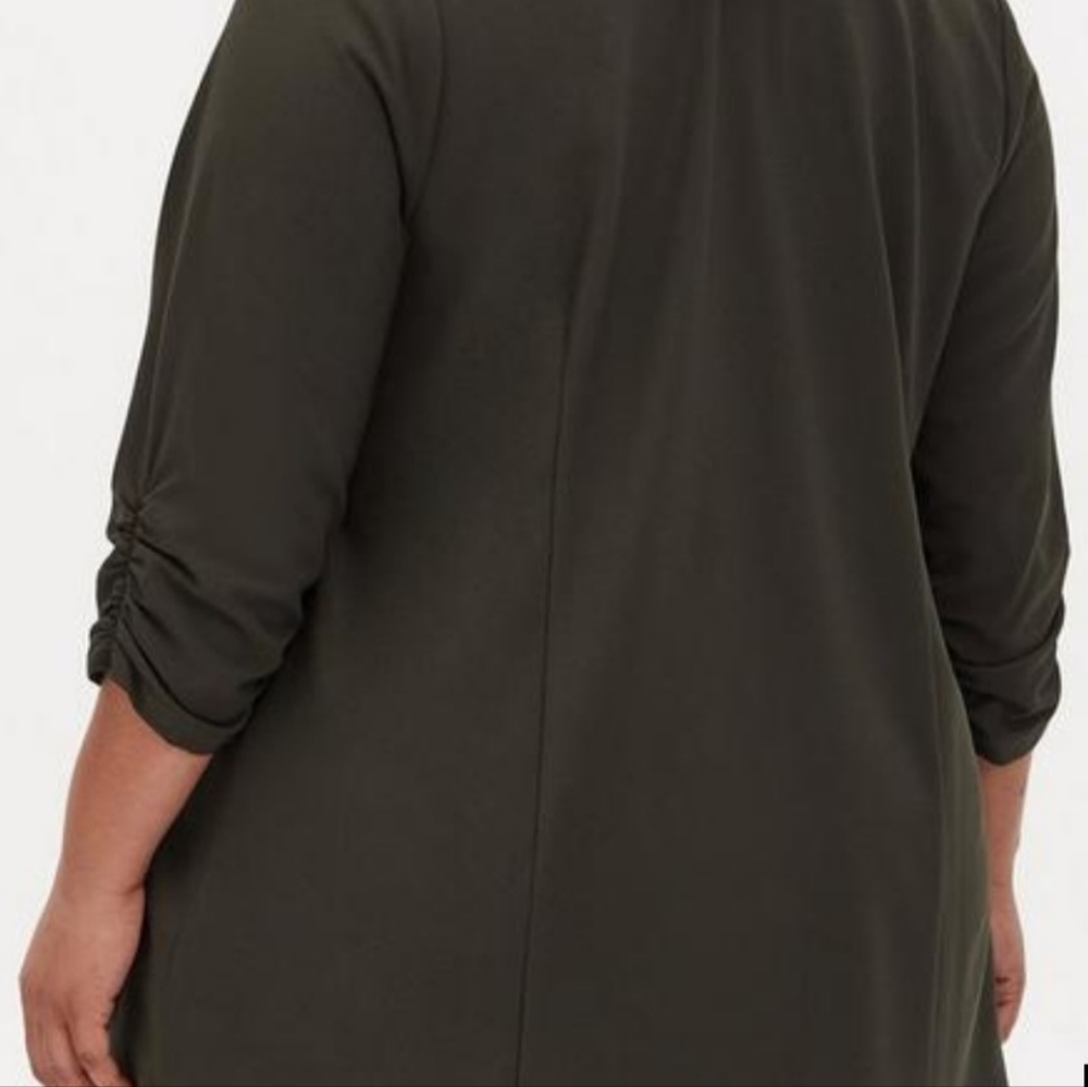 Torrid Olive Green Collarless Jacket - image 3